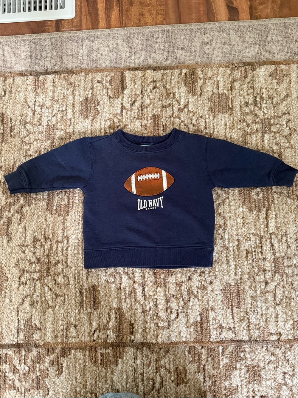 Old Navy Navy Sweatshirt with Football Graphic